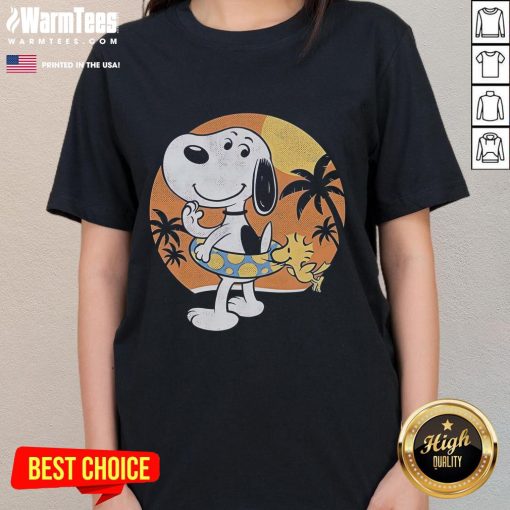 Cute Beagle Sun Block Ladies Tee featuring an adorable beagle graphic, perfect for dog lovers and casual wear.
