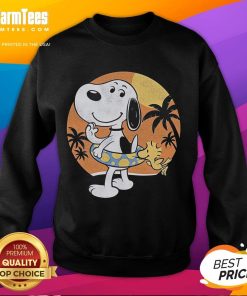 Adorable beagle wearing a sun-block sweatshirt, perfect for pet lovers looking for cozy and cute dog apparel.