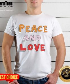Cute Bella Freud Peace And Love T-Shirt featuring a stylish design and vibrant colors, perfect for casual outfits.