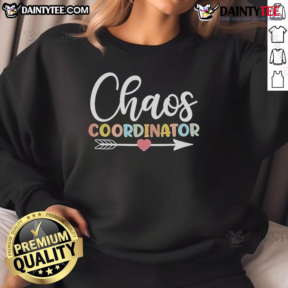 Cute Best Tie Dye Chaos Coordinator Sweatshirt Alt Text: Cute Best Tie Dye Chaos Coordinator Sweatshirt in vibrant colors, perfect for casual wear and expressing your fun personality.