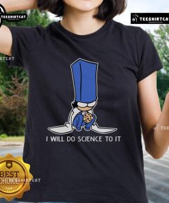 Cute Biscuit Science Ladies Tee featuring playful graphic design and a fun science theme for women.