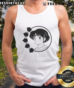 Cute Blink-182 Akane Tendo smiley anime girl tank top featuring vibrant colors and playful design.