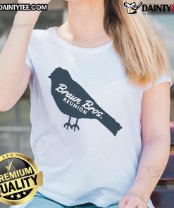 Cute Braun Brothers Reunion Bird Ladies Tee featuring vibrant bird graphics and a stylish design for family gatherings.