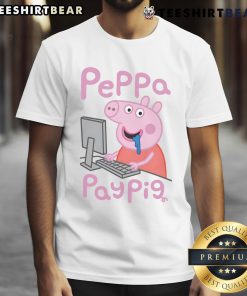 Adorable Cute Cartoon Pay Pig T-Shirt featuring a playful pig design, perfect for animal lovers and casual wear.