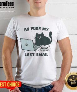 Cute Cat As Purr My Last Email T-Shirt