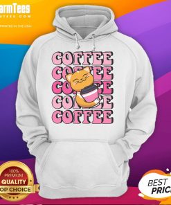 Alt Text: Adorable cute cat wearing a coffee-themed hoodie, perfect for cat lovers and cozy fashion enthusiasts.