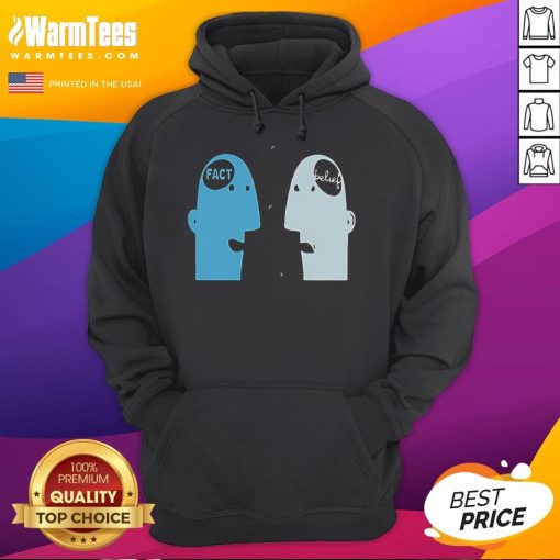 Alt Text: Cute Cognitive Dissonance Fact Vs Belief Hoodie featuring a playful design, perfect for casual wear and psychology lovers.
