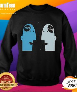 Adorable Cute Cognitive Dissonance sweatshirt showcasing fact vs belief design, perfect for psychology enthusiasts.
