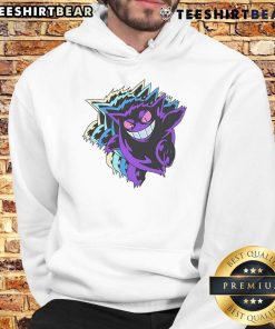 Alt Text: Cute Cyberpunk Gengar Pokemon Hoodie featuring vibrant colors and unique design for fans of the Pokemon franchise.