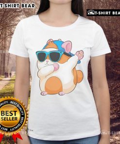 Cute dabbing hamster in a funny dab dance pose, perfect for pet lovers. Ideal design for ladies' tees featuring adorable pets.