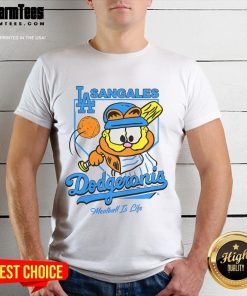 Alt Text: Cute Garfield Sangales Dodgeronis Meatball Is Life T-Shirt featuring a playful cat design, perfect for feline lovers.