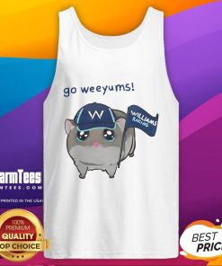 Cute Go Weeyums Williams Racing tank top featuring vibrant colors and a stylish design for racing fans.