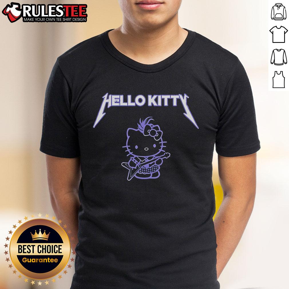 Cute Hello Kitty Forever Metal T Shirt Alt Text: Cute Hello Kitty Forever Metal T-Shirt featuring a vibrant design, perfect for fans of Hello Kitty and stylish casual wear.