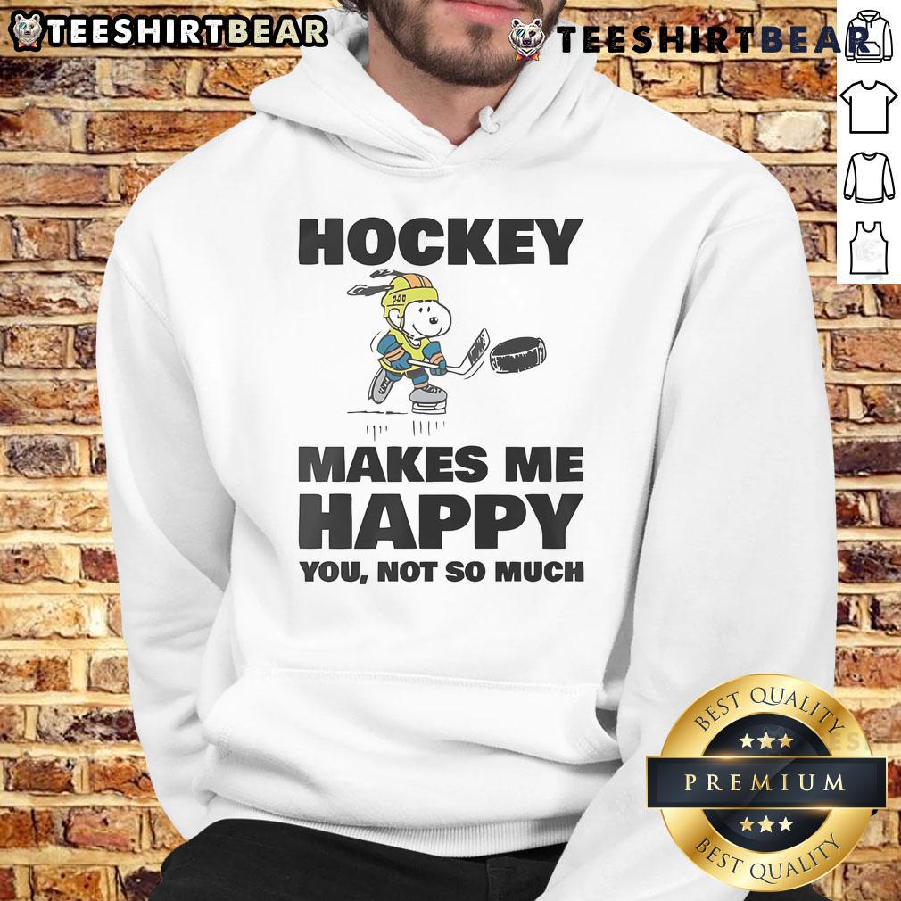 Cute Hockey Makes Me Happy Hoodie Alt Text: Cute Hockey Makes Me Happy Hoodie featuring a playful design, perfect for hockey fans and cozy casual wear.