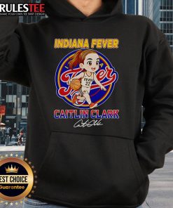 Alt Text: Cute Indiana Fever Caitlin Clark chibi hoodie design featuring vibrant colors and playful graphics.