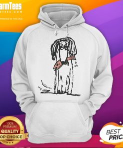 Cute leftover salmon good dog hoodie on a playful dog, showcasing stylish pet apparel for dog lovers.