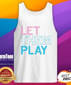 Adorable 'Let Them Play' tank top featuring a playful design, perfect for casual outings and summer adventures.