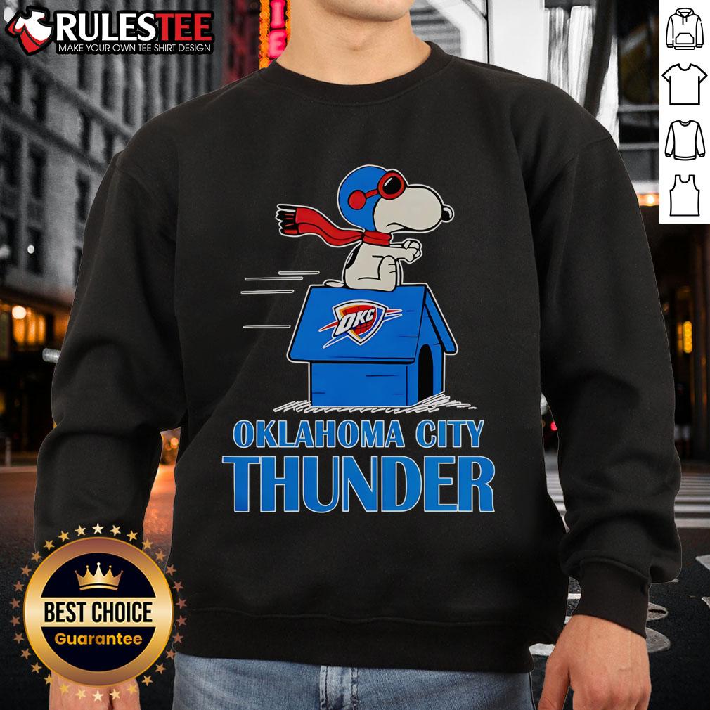 Cute Oklahoma City Thunder Nba Basketball Snoopy House 2025 Sweatshirt Alt Text: Cute Oklahoma City Thunder NBA basketball Snoopy house sweatshirt for 2025, featuring vibrant colors and playful design.
