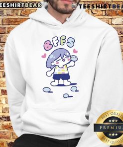 Adorable Omori merch featuring Kel and friend in a cozy Omocat hoodie, perfect for fans of the game.