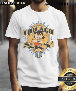 Adorable Cute Peanuts Lucy X Chicago Sky T-Shirt featuring vibrant graphics and a playful design for fans.
