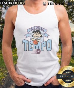 Cute Peanuts Lucy x Toronto Tempo tank top featuring vibrant colors and playful design, perfect for summer wear.