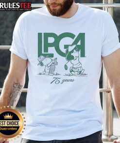 Alt Text: Cute Peanuts X LPGA Lucy Swing T-Shirt featuring playful design, perfect for golf enthusiasts and Peanuts fans.