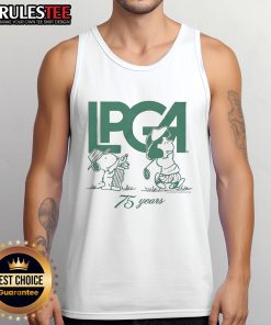 Alt Text: Cute Peanuts X LPGA Lucy Swing Tank Top featuring a playful design, perfect for golf enthusiasts and casual wear.