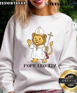 Cute Pope Leo XIV tiger sweatshirt featuring a vibrant design, perfect for trendy and unique fashion lovers.