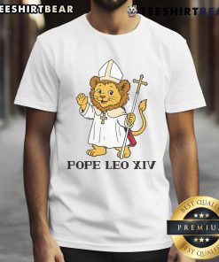 Alt Text: Cute Pope Leo XIV tiger t-shirt featuring a playful tiger design, perfect for animal lovers and fashion enthusiasts.