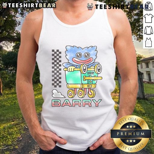 Cute Poppy Playtime Barry Cart tank top featuring vibrant colors and playful design, perfect for fans of the game.