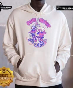 Cute Pure of Heart Dumb of Ass Giraffalope Hoodie featuring a whimsical design and vibrant colors, perfect for animal lovers.