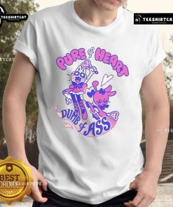 Alt Text: Cute Pure Of Heart Dumb Of Ass Giraffalope T-Shirt featuring a whimsical giraffalope design on a vibrant background.