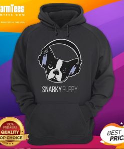 Alt Text: Cute snarky puppy dog logo hoodie featuring an adorable cartoon dog design, perfect for dog lovers and casual wear.