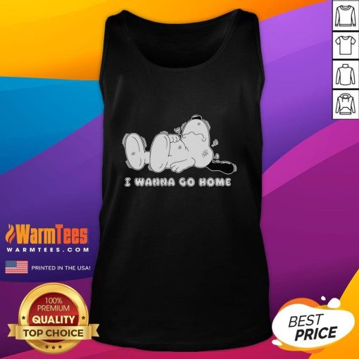 Cute Snoopy I Wanna Go Home tank top featuring a playful Snoopy design, perfect for casual summer outfits.