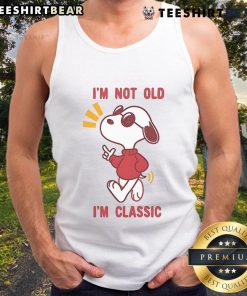 Alt Text: Cute Snoopy I'm Not Old, I'm Classic Beagle tank top design featuring the beloved cartoon character.