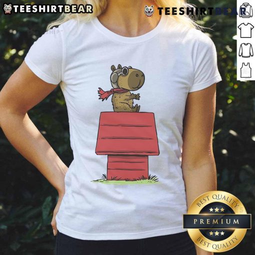 Adorable Cute Snoopybara Ladies Tee featuring a playful design of Snoopybara, perfect for casual wear.
