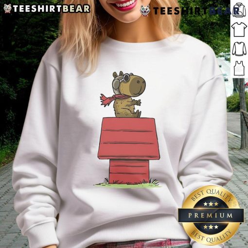 Alt Text: Adorable Cute Snoopybara Sweatshirt featuring a playful design of Snoopybara in vibrant colors, perfect for cozy wear.