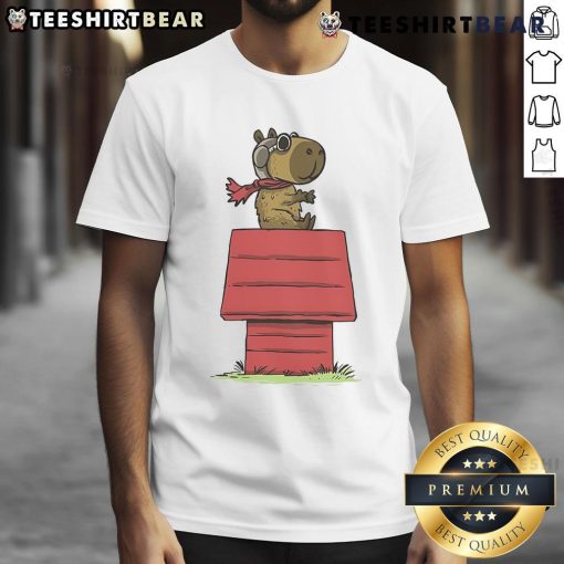 Adorable Cute Snoopybara T-Shirt featuring a playful cartoon design, perfect for casual wear and fans of Snoopy.