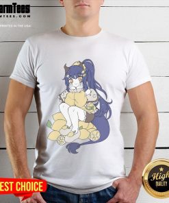 Alt Text: Cute Textilgremlin Lightmotif Lemon Anime T-Shirt featuring vibrant colors and playful design, perfect for anime fans.