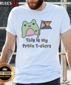 Alt Text: Cute LGBT Pride t-shirt featuring a sloth and 'This Is My Pride' slogan, perfect for celebrating diversity and love.