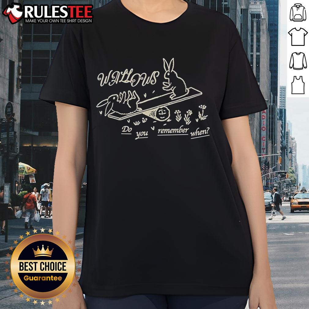 Cute Wallows Do You Remember When Bunny Ladies Tee Cute 'Do You Remember When' Bunny Ladies Tee featuring adorable bunnies, perfect for casual spring fashion.