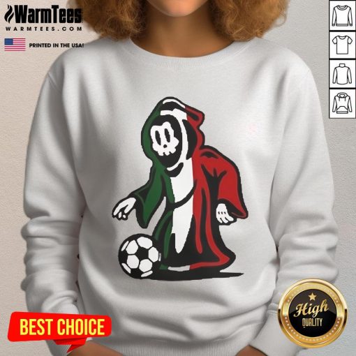 Cute Warren Lotas futbol baby reaper sweatshirt featuring a playful design for trendy infants and toddlers.