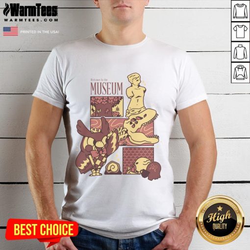 Cute Welcome To The Museum Connoisseur T-Shirt featuring playful design and vibrant colors for art lovers.