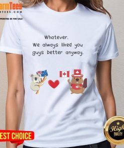 Canada Australia Ladies Tee: Cute design highlighting friendship and fun vibes, perfect for casual outings or gifts.