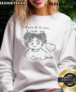 Cute Zack D Films I Love You Chris sweatshirt featuring a stylish design perfect for casual outfits.