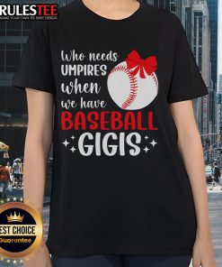 Funny Baseball Gigi tee featuring a playful design for grandmothers of baseball players, perfect for game days.