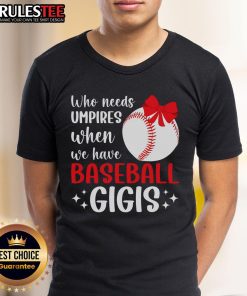 Funny Baseball Gigi Grandma Gigi T-Shirt featuring a playful design for proud baseball player grandmas.