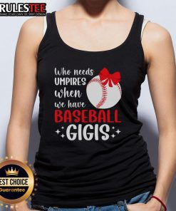 Funny baseball tank top featuring Grandma Gigi of a baseball player, perfect for sports-loving grandmothers.