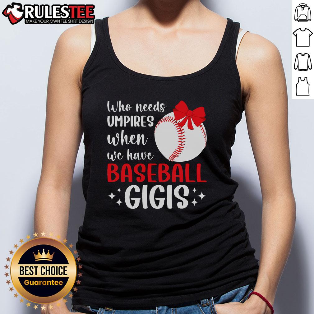 Funny Baseball Gigi Grandma Gigi Of A Baseball Player Gigi Tank Top Funny baseball tank top featuring Grandma Gigi of a baseball player, perfect for sports-loving grandmothers.