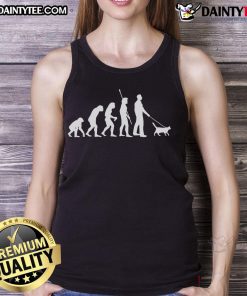 Funny cat man evolution tank top featuring humorous graphics of cats and evolution design for pet lovers.